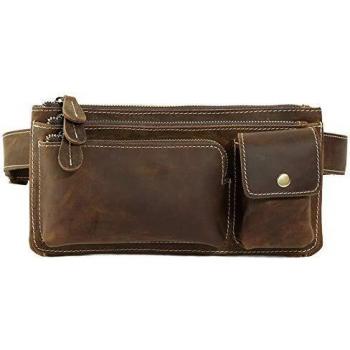 Sac de taille en cuir pour hommes