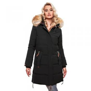 NAVAHOO Damen Steppmantel Halina Schwarz XS