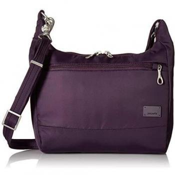 Pacsafe Women’s CitySafe CS100 – 30 cm Anti‑Theft Mulberry Crossbody Handbag