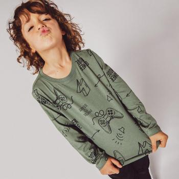 T-shirt Enfant Up Stamps, Couleur Kaki, Taille 4