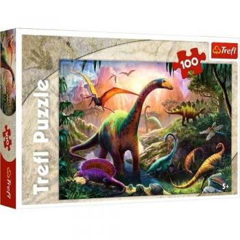 Trefl Puzzle mit 100 Teilen und Dinosauriermotiven für Kinder ab 5 Jahren