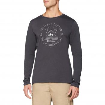 Columbia Homme T-Shirt à Manches Longues, Mill Creek T-Shirt à Manches Longues, Coton, Gris