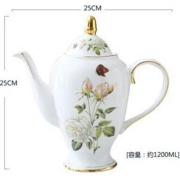 Fine Bone China White Rose Tea Cup Set