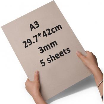 Kraft Grueso A4/A3 Cartulina Gris 3 mm