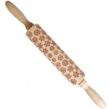 Holiday Design Rolling Pin for Cookies