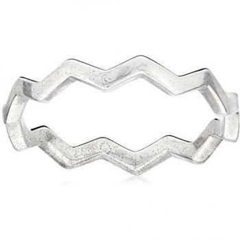 Anillo Zigzag de Plata para Mujer Talla 56