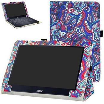 Mushroom Fantasy Acer One 10 S1003 Tablet Case – Leather Folio, Stand & Stylus Holder (Windows 10)
