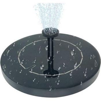 Fontaine de jardin solaire 2,4W avec décoration lumineuse