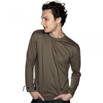 Monarch Herrenlangshirt – Rundhals – Grün – S