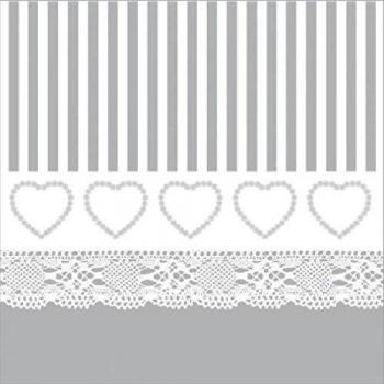 Serviettes Papier Mesa Bella 40×40 cm (Cœur Dentelle)