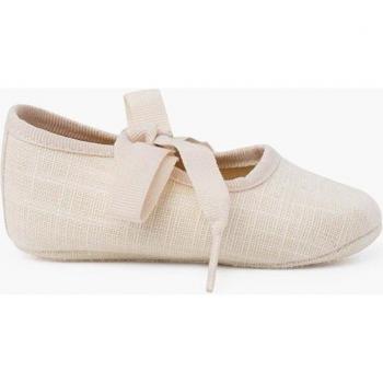Pisamonas Ballerines Enfant en Lin Beige