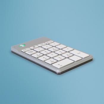 Tastierino Numerico Ergonomique R-Go Tools Numpad Break Bluetooth Blanc
