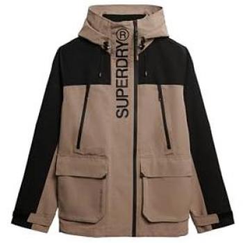 Superdry Hooded Ultimate Embroidered Windbreaker – Herren, L, dunkelgrau