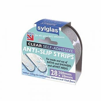 Sylglas SYLASSCL Anti-Slip Strips 200 x 20mm Clear (Pack 28)