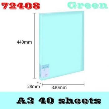 Deli A3 Clear Book Clip File