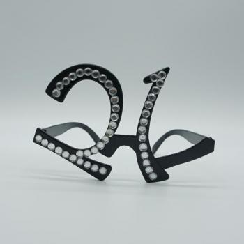 Gafas de cumpleaños con montura negra para edades 18 a 80