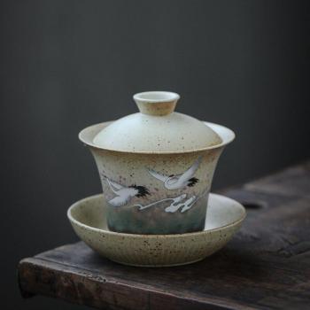 Juego de tazas para té Gaiwan cerámico y decorativo