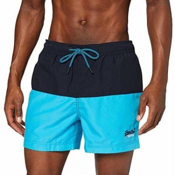 Bañador Superdry para Hombre, Beach Volley, Azul (Océano Blue Ab3), Talla XS