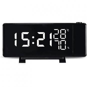 Despertador digital proyector con alarma y termómetro
