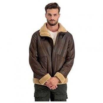 Giacca in Pelle B3 Arctic Vintage Brown XL Uomo Alpha Industries