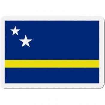 Bandera Magnética Curazao 9 cm, 50 unidades mixtas, resina sintética