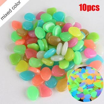 10pcs Luminous Fish Tank Pebbles