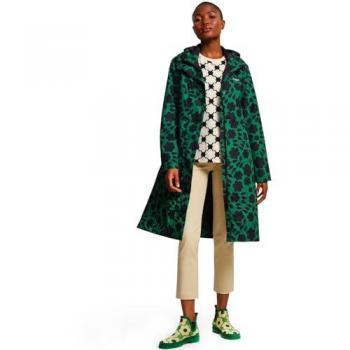 Orla Kiely Green Floral Waterproof Jacket for Women