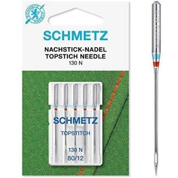 Schmetz 80-12 Silver Metal Top Stitch Needle