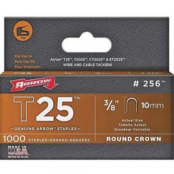 Arrow Fastening 256 T25 3/8 (10mm) Staples (Box-1000)