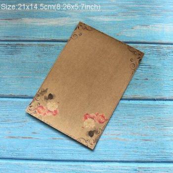 Floral Kraft Letter Writing Paper Pad