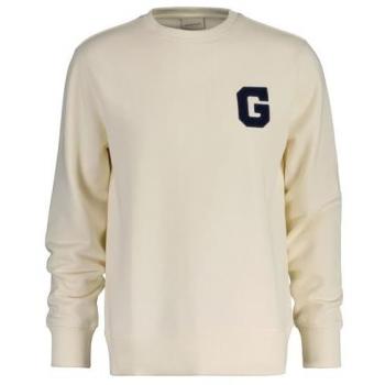 Gant Graphic Crewneck Pullover Beige L