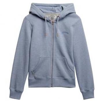 Essential Blue Logo Zip‑Up Pullover