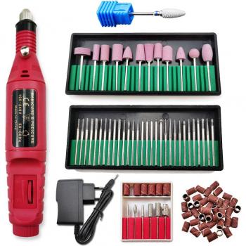 Mini kit de manucure et pédicure avec ponceuse électrique bidirectionnelle