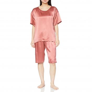 Half-Sleeve Rose Pink Silk Nightwear – Kaimin Navi Collection