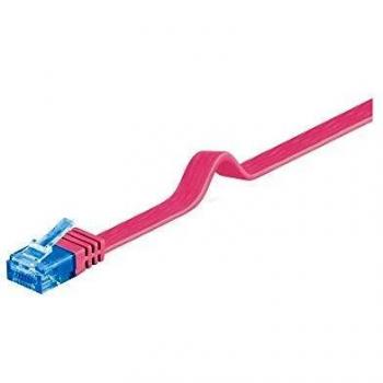 2m Magenta Cat 6a U/UTP Flat Patch Cable