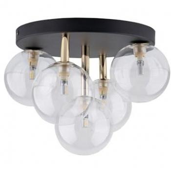 Schwarz Goldene Deckenlampe im Retro-Stil