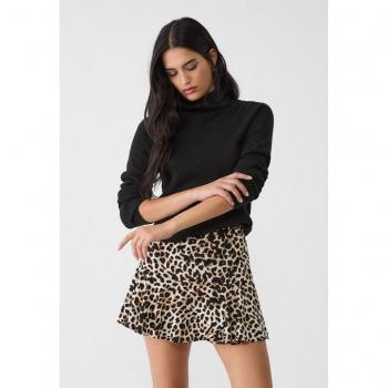 Stradivarius Printed Skort in Beige Size S
