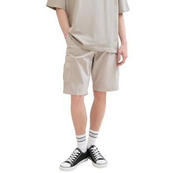 TOM TAILOR Denim Cargoshorts, grau, unifarben