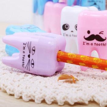 Kids' Tooth Pattern Pencil Sharpener
