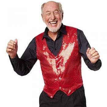 Men's XL Red Sequin Blazer by Tectake