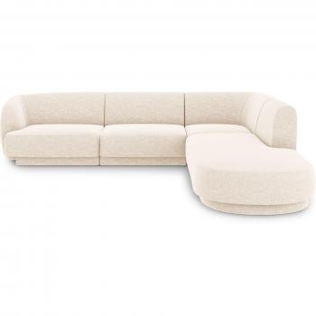 Canapé Convertible 6‑Places Beige Chenille