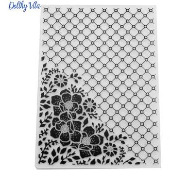 Lace Flower Embossing Folder for Paper Craft 12.7x17.8cm