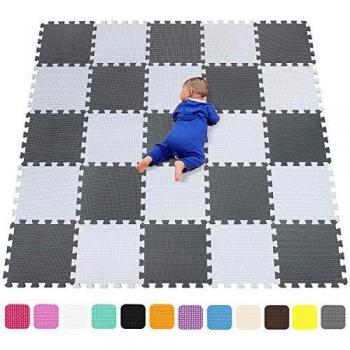 Tapis de Jeu Bébé avec 25 Dalles en EVA