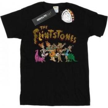 Flintstones Damen T-Shirt im Boyfriend-Look 3XL schwarz