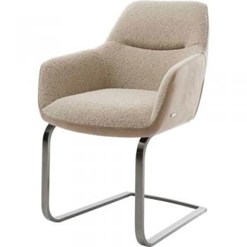 Freischwinger Pejo-Flex, eleganter Stoffmix in Graphit