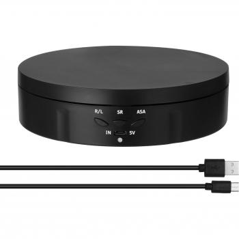 Support électrique tournant 200MM/145MM, 360 degrés, 3 vitesses, angle ajustable, charge intelligente, batterie/USB