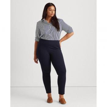 Pantalon bleu Curve Keslina en sergé Lauren Ralph Lauren