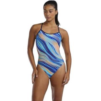 Tyr Durafast Trinityfit Riptidal Swimwear – Teal and Orange, Size 34 for Women