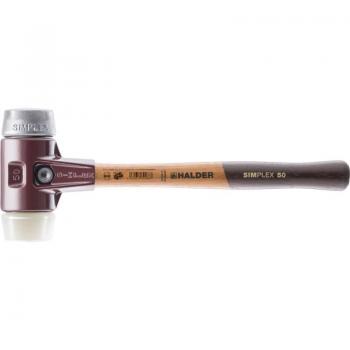 Maillet HALDER SIMPLEX, nylon/métal doux, 40 mm, manche en bois haut de gamme