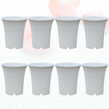 10pcs Set of Round Plastic Planters for Succulents